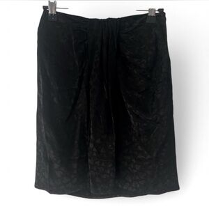 & Other Stories Black Draped Heart Print Mini Skirt